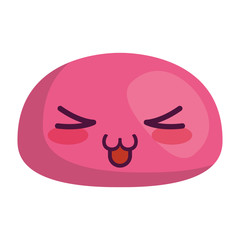 kawaii face happy icon