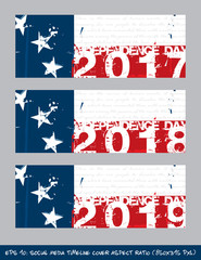 Obraz na płótnie Canvas Betsy Ross Flag Independence day timeline cover - Artistic Brush Strokes and Splashes