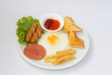 American style breakfast
