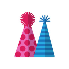 Party hat flat icon, filled vector sign, colorful pictogram isolated on white. Symbol, logo illustration. Flat style design