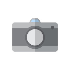 Camera flat icon, filled vector sign, colorful pictogram isolated on white. Symbol, logo illustration. Flat style design