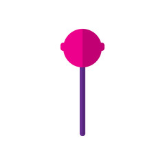 Lollipop flat icon, filled vector sign, colorful pictogram isolated on white. Symbol, logo illustration. Flat style design