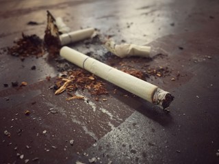 cigarette in abstract design,blurry light background