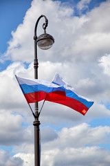 Russian flags, street decoration
