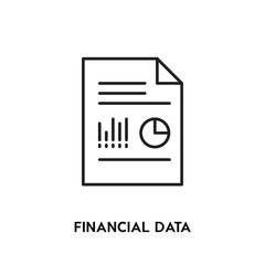 Financial Data vector icon, report symbol. Modern, simple flat vector illustration for web site or mobile app