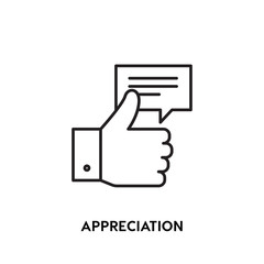 Appreciation vector icon, like symbol. Modern, simple flat vector illustration for web site or mobile app