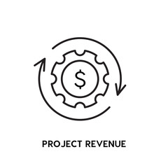 Project Revenue vector icon, budget symbol. Modern, simple flat vector illustration for web site or mobile app