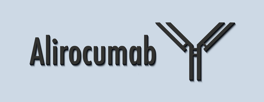 Alirocumab monoclonal antibody drug. Lowers LDL cholesterol levels in blood by targeting PCSK9.