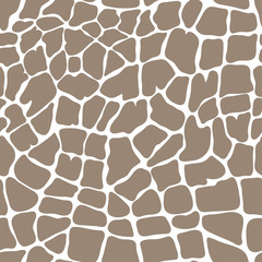 vector seamless brown pattern of giraffe