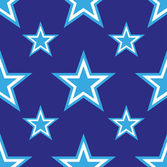 Obraz premium vector 4th of July seamless pattern with stars
