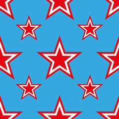 vector 4th of July seamless pattern with stars