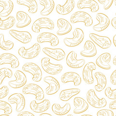 seamless texture with cashews for your design