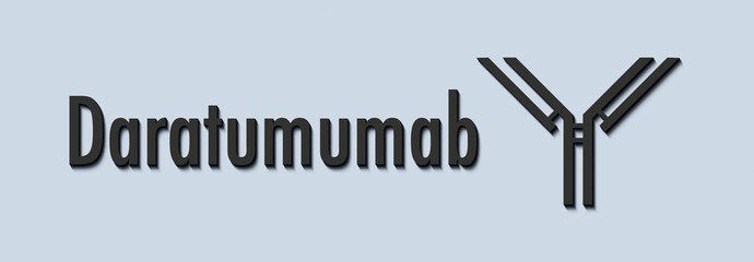 Daratumumab monoclonal antibody drug. Targets CD38, indicated for treatment of multiple myeloma.