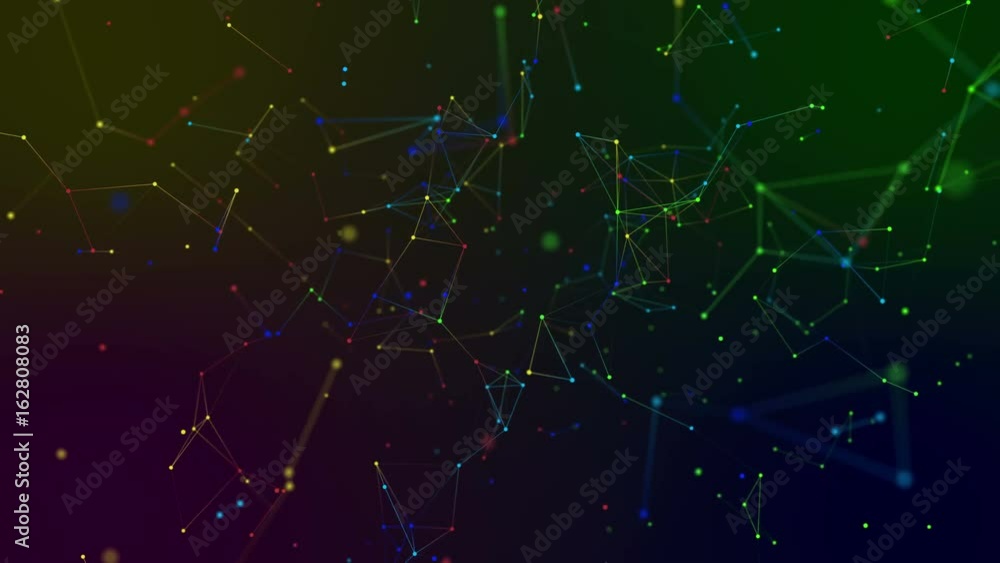 Poster absract geometry background with lines and dots