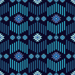 Ethnic boho seamless pattern. Tribal art print, repeatable background. Retro motif. Vector illustration. Textile rapport.