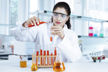 Researcher doing research in the lab
