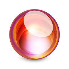 Glass sphere, futuristic abstract element