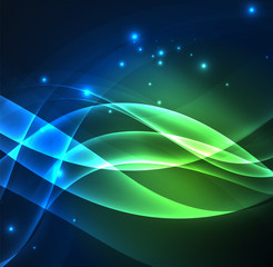 Glowing geometric shapes