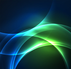 Glowing geometric shapes