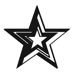 Fototapeta premium vector illustration of big black grunge star