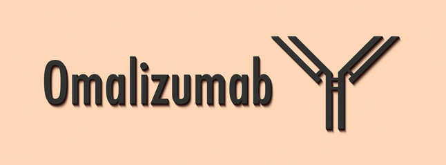 Omalizumab monoclonal antibody drug. Targets immunoglobulin E (IgE). Indications for use include asthma and chronic spontaneous urticaria.