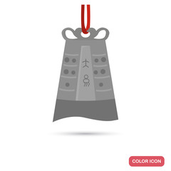 Chinese bell color flat icon for web and mobile design
