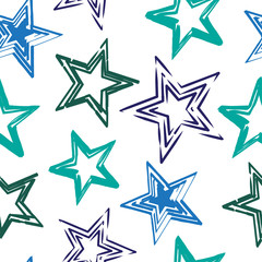 Fototapety  wektor wzór z niebieskimi i zielonymi gwiazdami