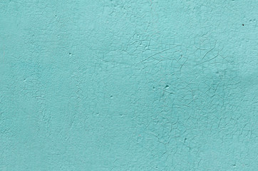 Fototapeta premium Texture of old paint turquoise color