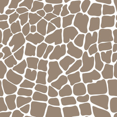 vector seamless brown pattern of giraffe