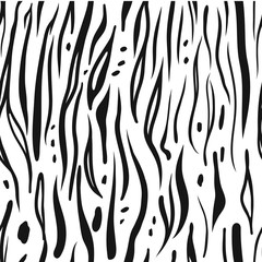 vector seamless black and white pattern of tiger
