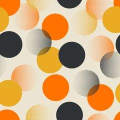 Muurstickers naadloos retro patroon met stippen © orangeberry