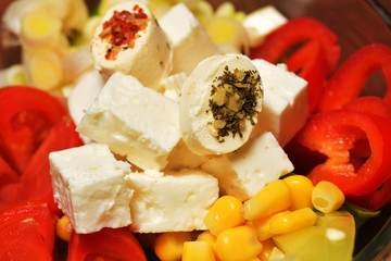 mixed salad with feta