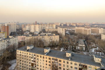  Modern residential high-rise houses in new districts of Moscow
