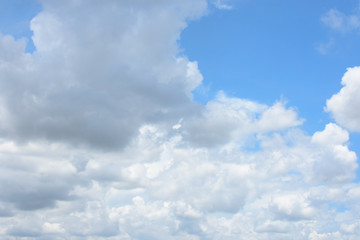 Blue sky background with cloud strom