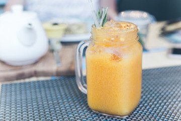 Orange juice in glass