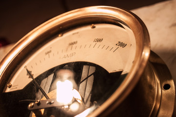 Amperometro, vintage, steampunk, meccanismo