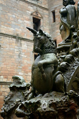 Naklejka premium Fountain in the castle, Linlithgow, Scotland
