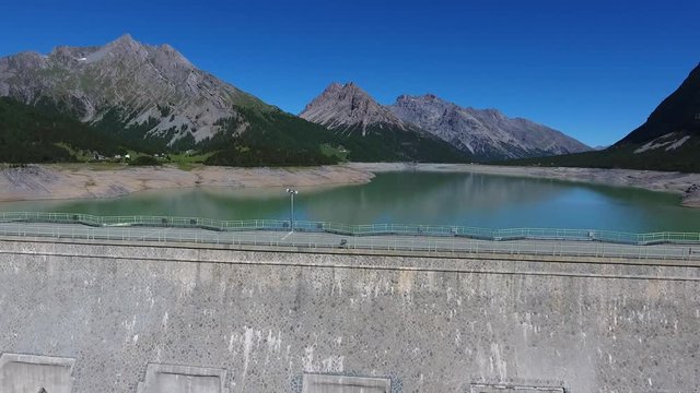 Hydroelectric plant in Valtellina - Dam of Cancano - Aerial view