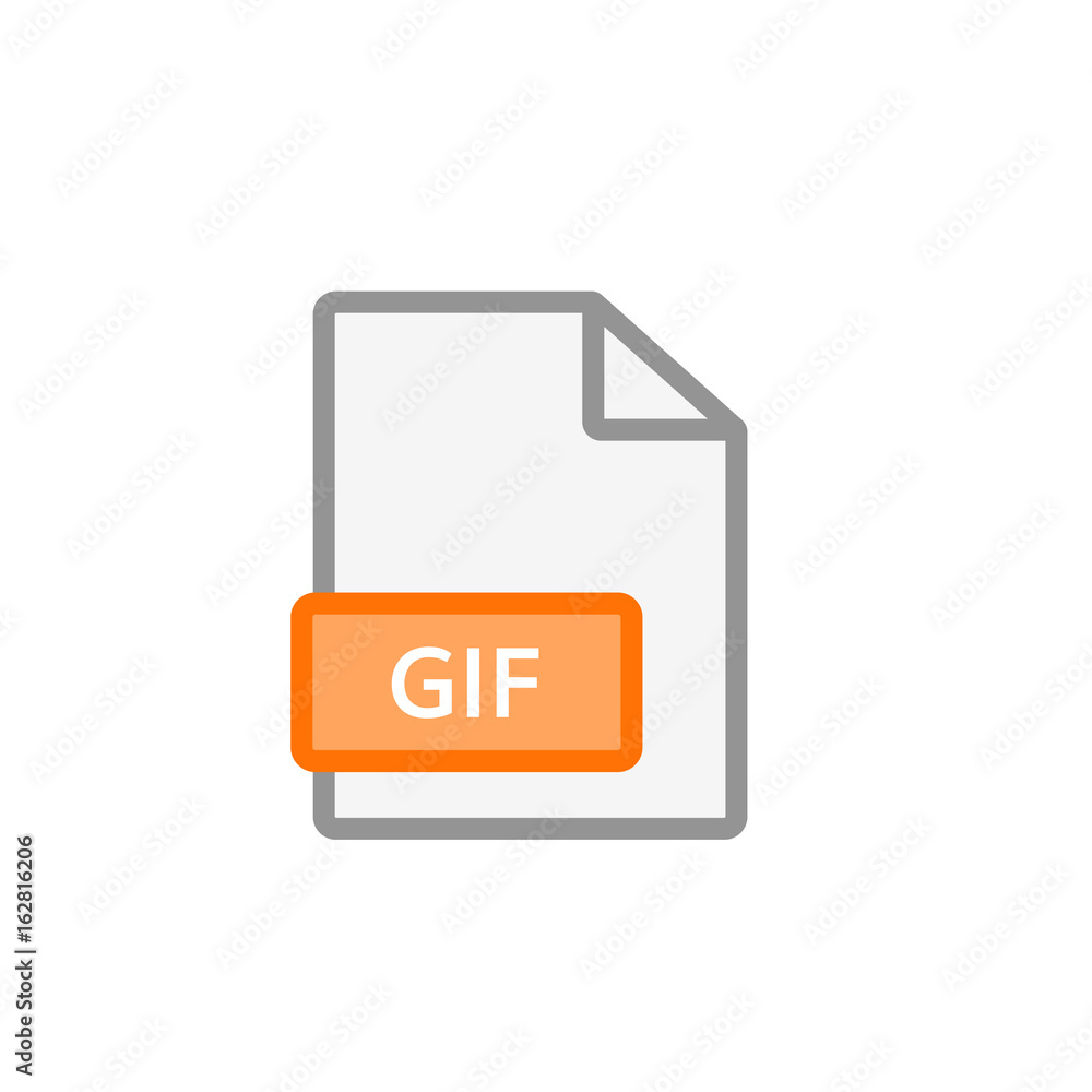 Poster gif file icon gif format document symbol vector image