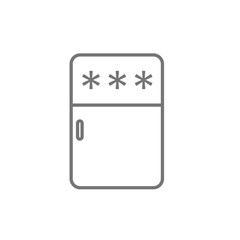 Fridge icon refrigerator simple symbol vector image 