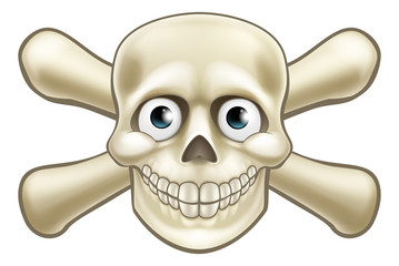 Pirate Skull and Crossbones Cartoon