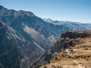 The Colca canyon, seen from Cruz del Condor viewpoint