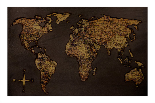Vintage world map