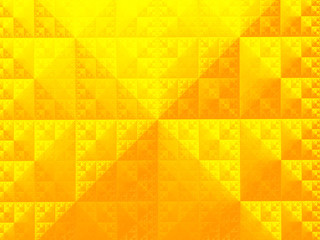 Abstract fractal orange yellow background. Sierpinski triangles