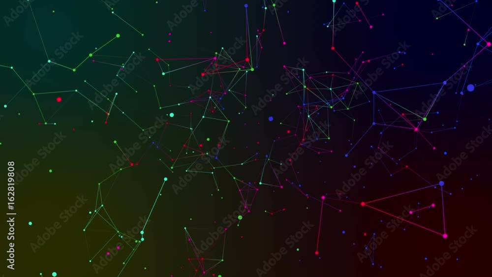 Poster absract geometry background with lines and dots