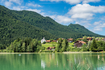 Fototapeta premium Bayern - Allgäu - Weißensee bei Füssen