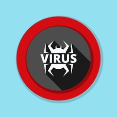 Virus hazard sign illustration