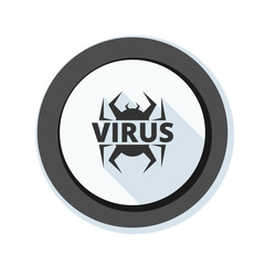 Virus hazard sign illustration