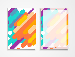 Modern style abstraction with composition made of various rounded shapes in color. Vector illustration
