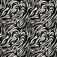 Seamless abstract wild exotic animal print.Leopard, zebra,gepard, tiger striped pattern. © OlgaLIS